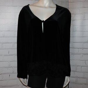 Beautiful Velour Button Sweater by Worthington Size 16